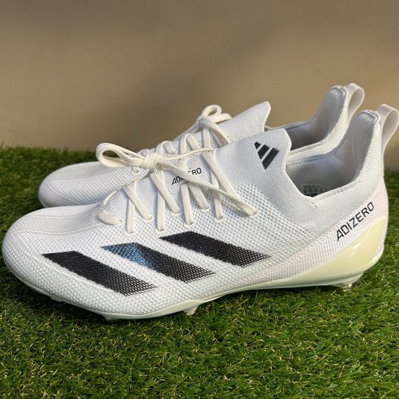 Adidas SM Adizero Electric + Football Cleats White Black IH7451 Men\'s NEW